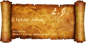 Liptay Jakus névjegykártya